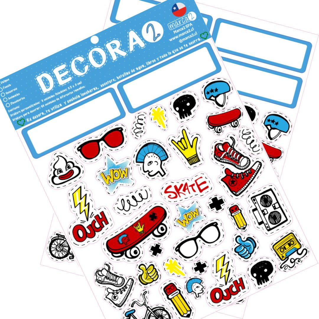 Decora2 : Stickers para Re decorar lo que ya tienes. - Marca2
