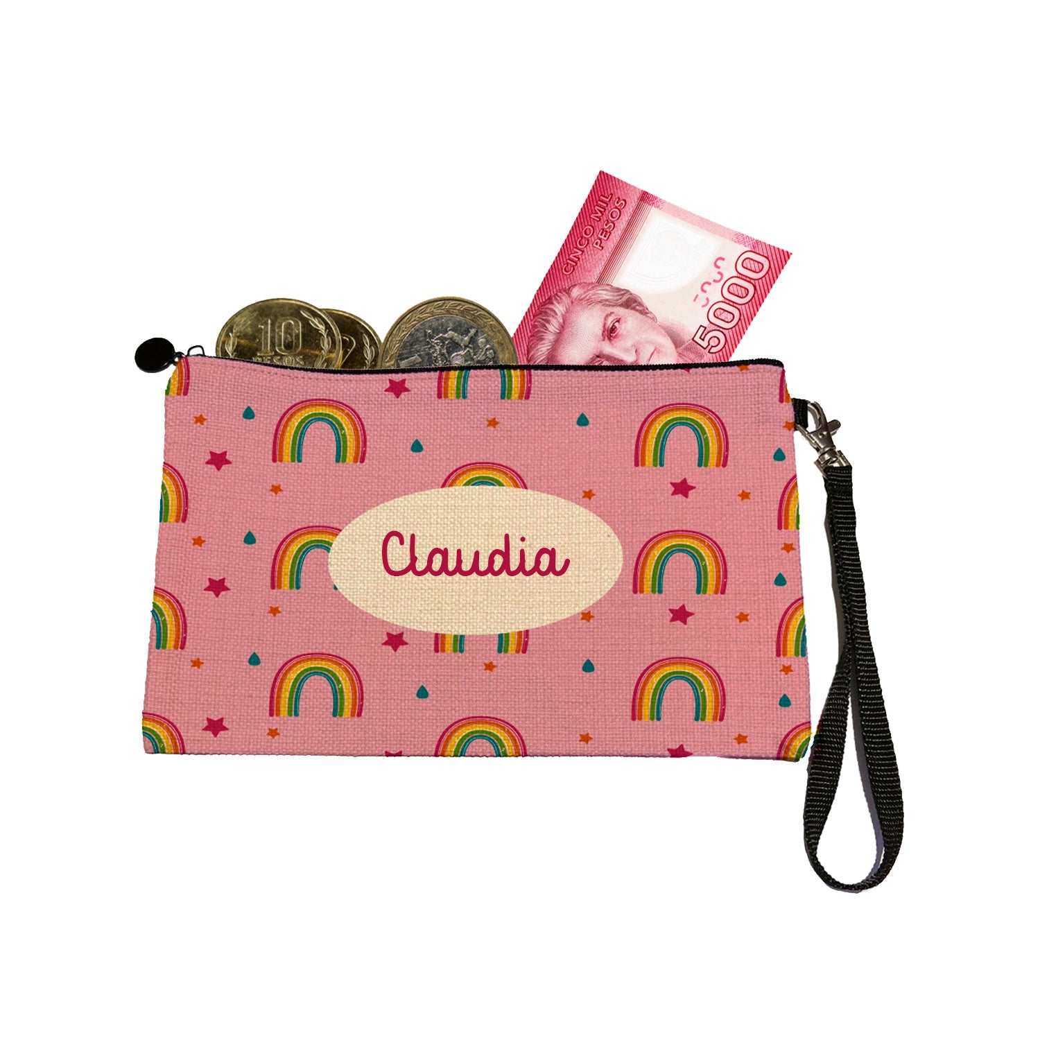 Estuche + Lanyard diseño: Arcoiris - Marca2