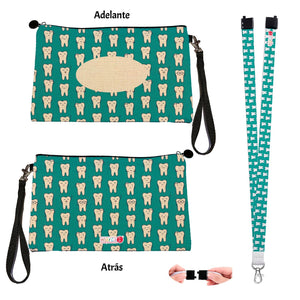 Estuche + Lanyard diseño: Dentista - Marca2