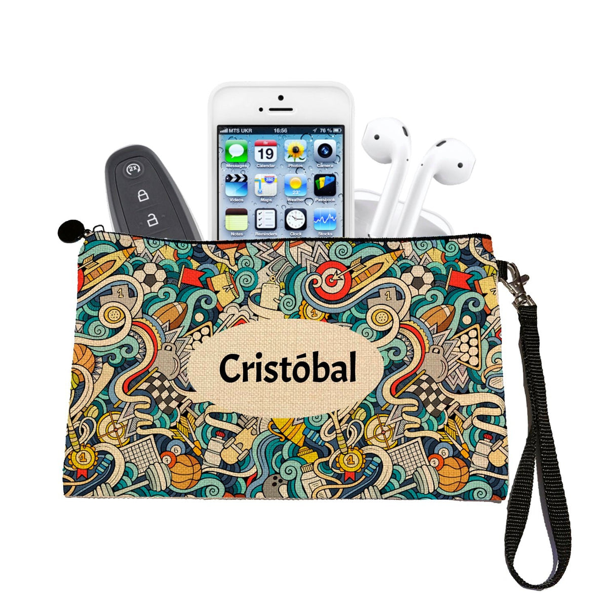 Estuche + Lanyard diseño: Deportes - Marca2