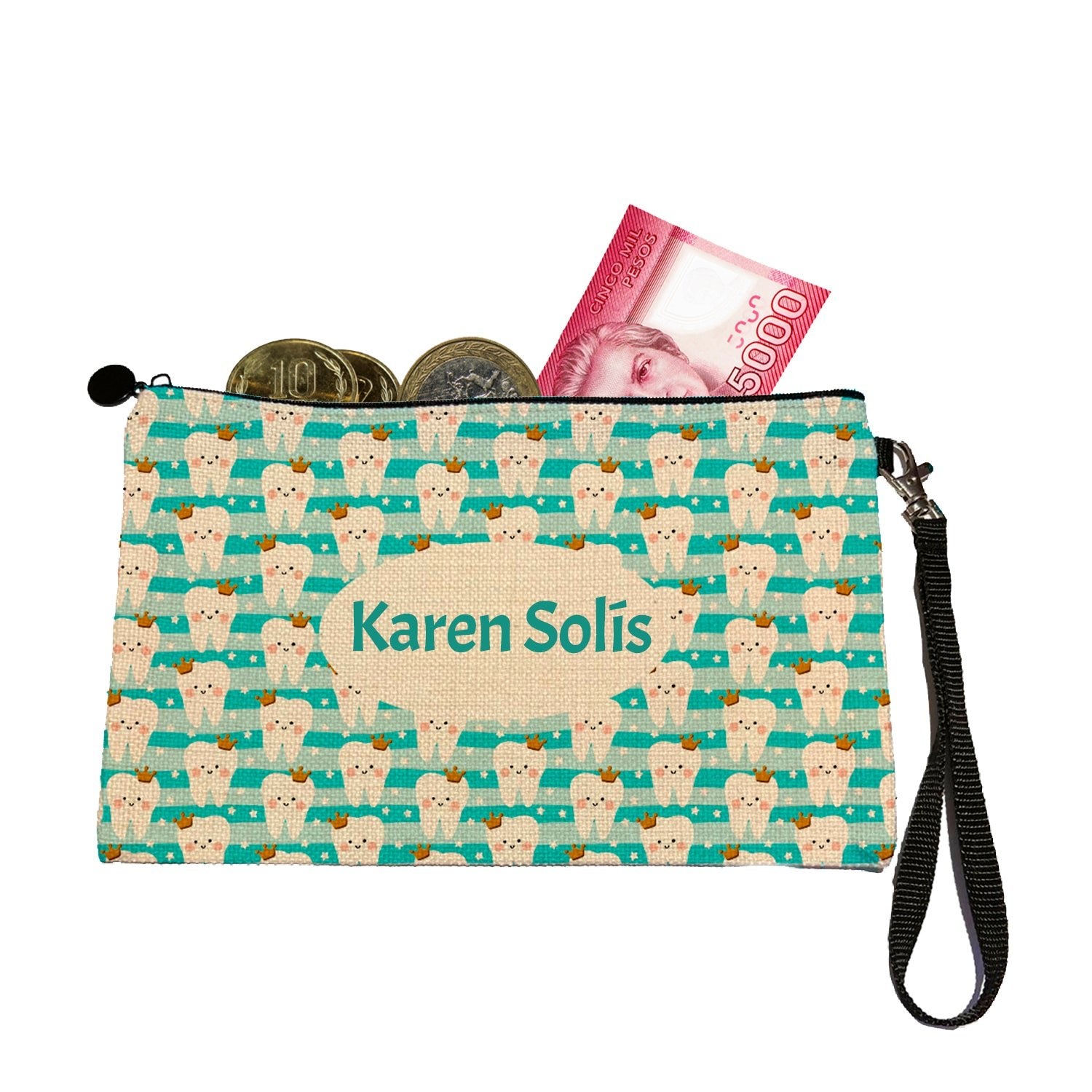 Estuche + Lanyard diseño: Diente Reina - Marca2