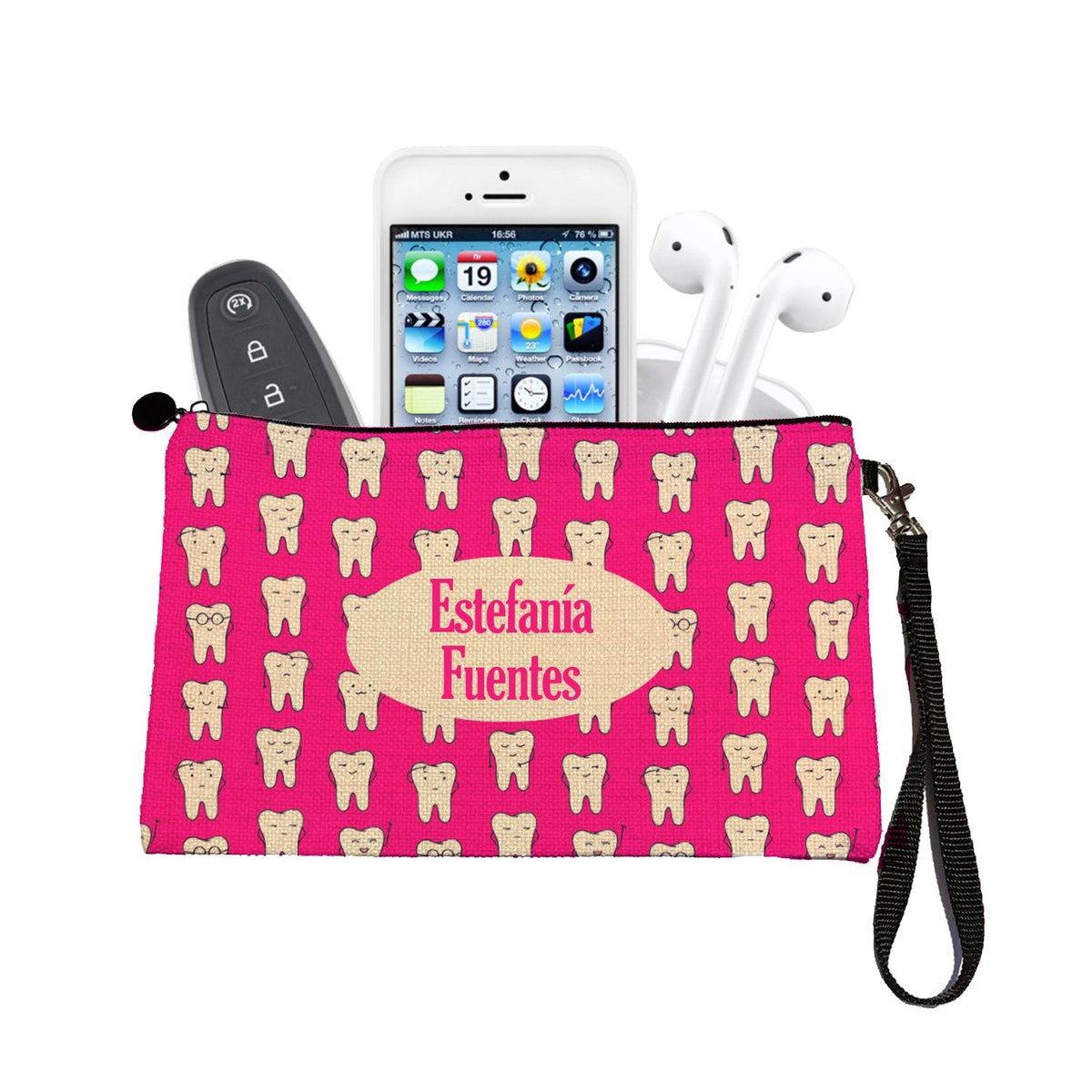 Estuche + Lanyard diseño: Dientes - Marca2