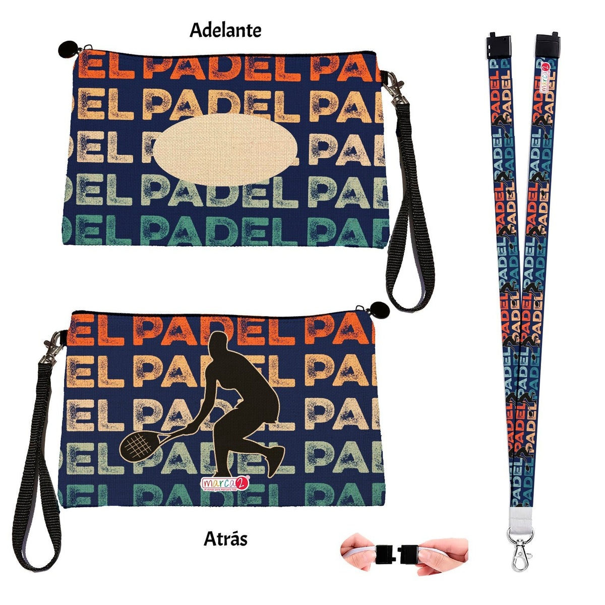 Estuche + Lanyard diseño: El Pádel - Marca2