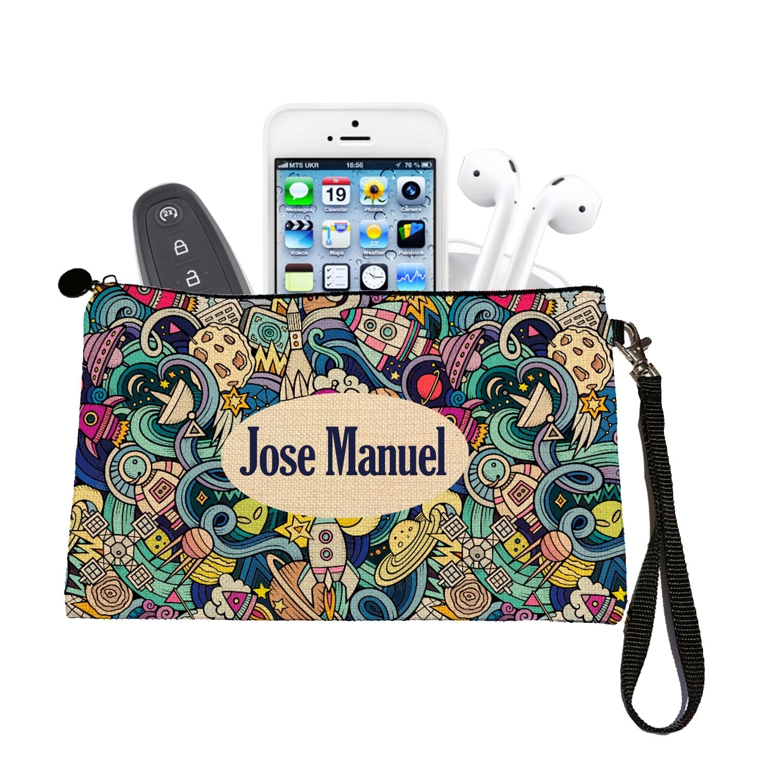 Estuche + Lanyard diseño: Espacio - Marca2