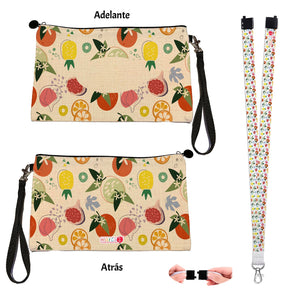 Estuche + Lanyard diseño: Frutal - Marca2