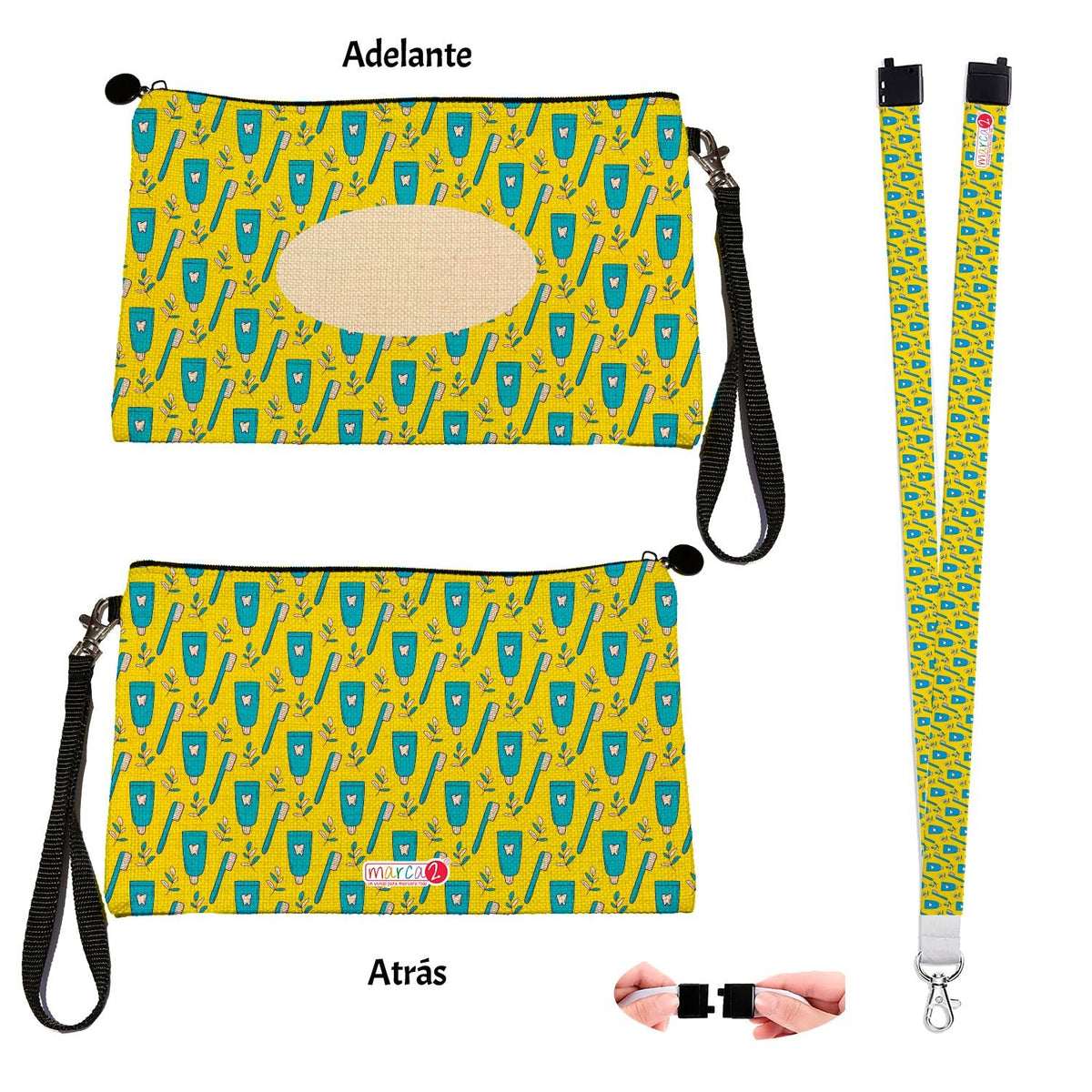 Estuche + Lanyard diseño: Limpieza Dental - Marca2