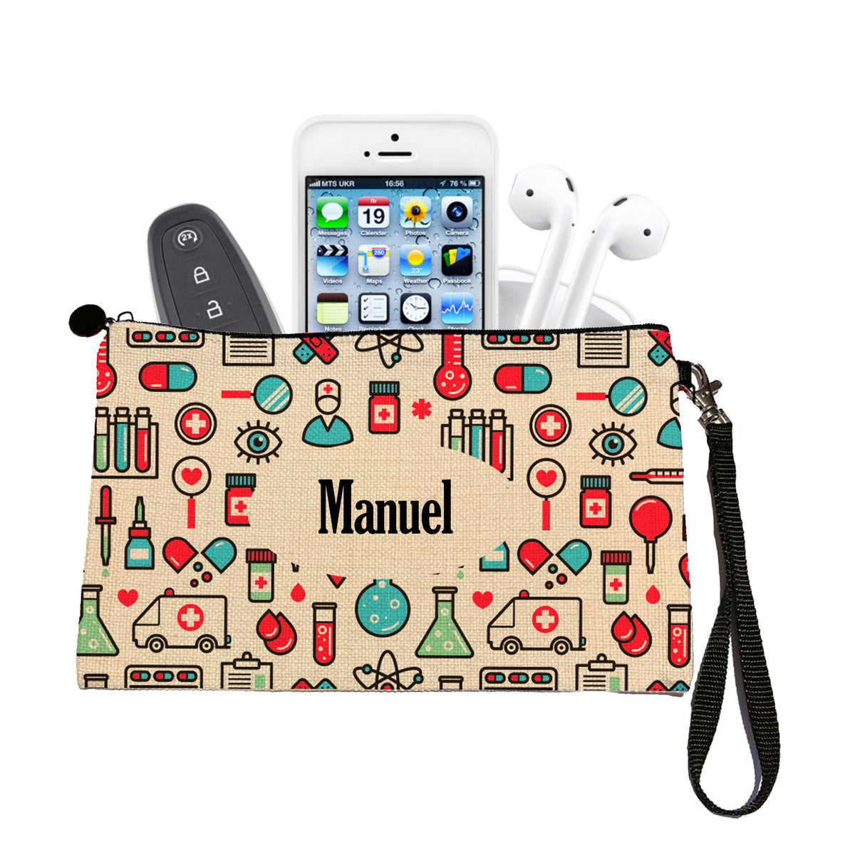 Estuche + Lanyard diseño: Medicamentos - Marca2