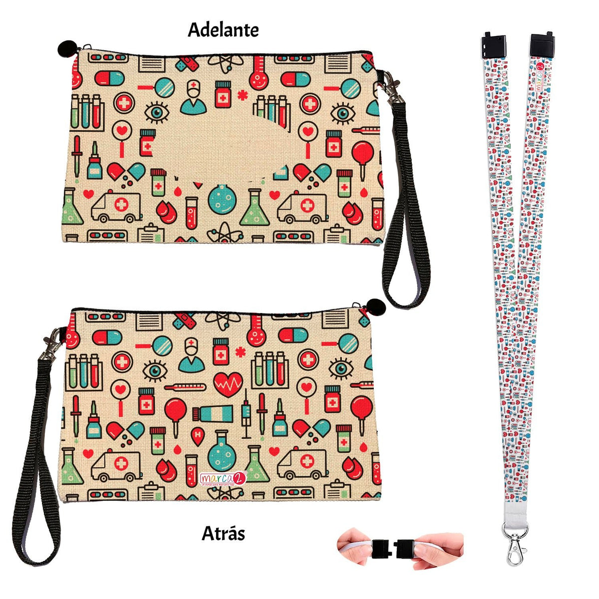 Estuche + Lanyard diseño: Medicamentos - Marca2
