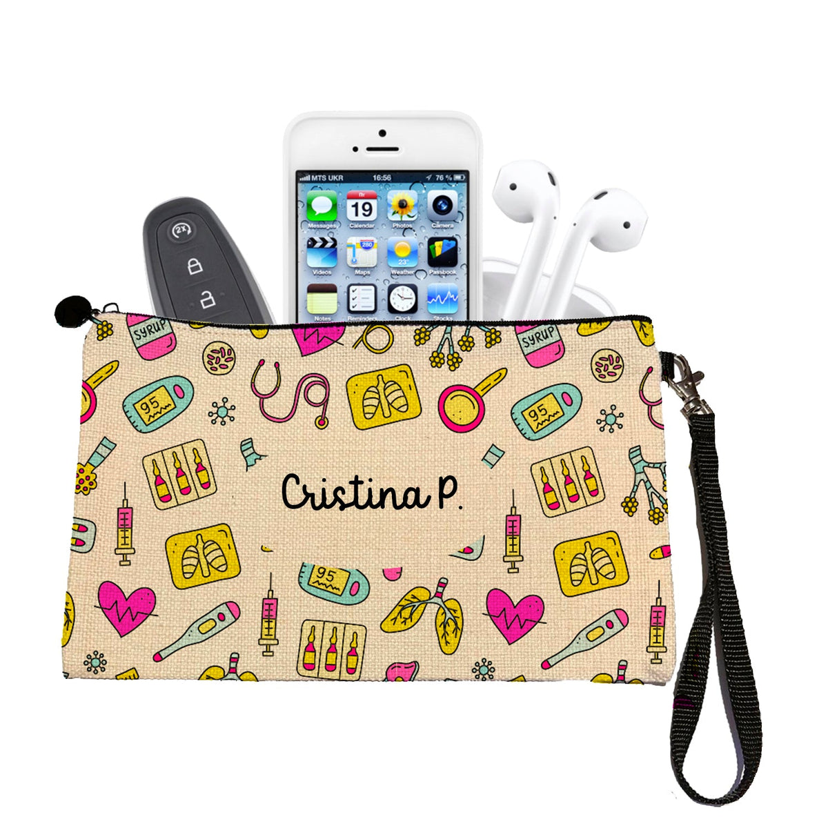 Estuche + Lanyard diseño: Medicinas - Marca2