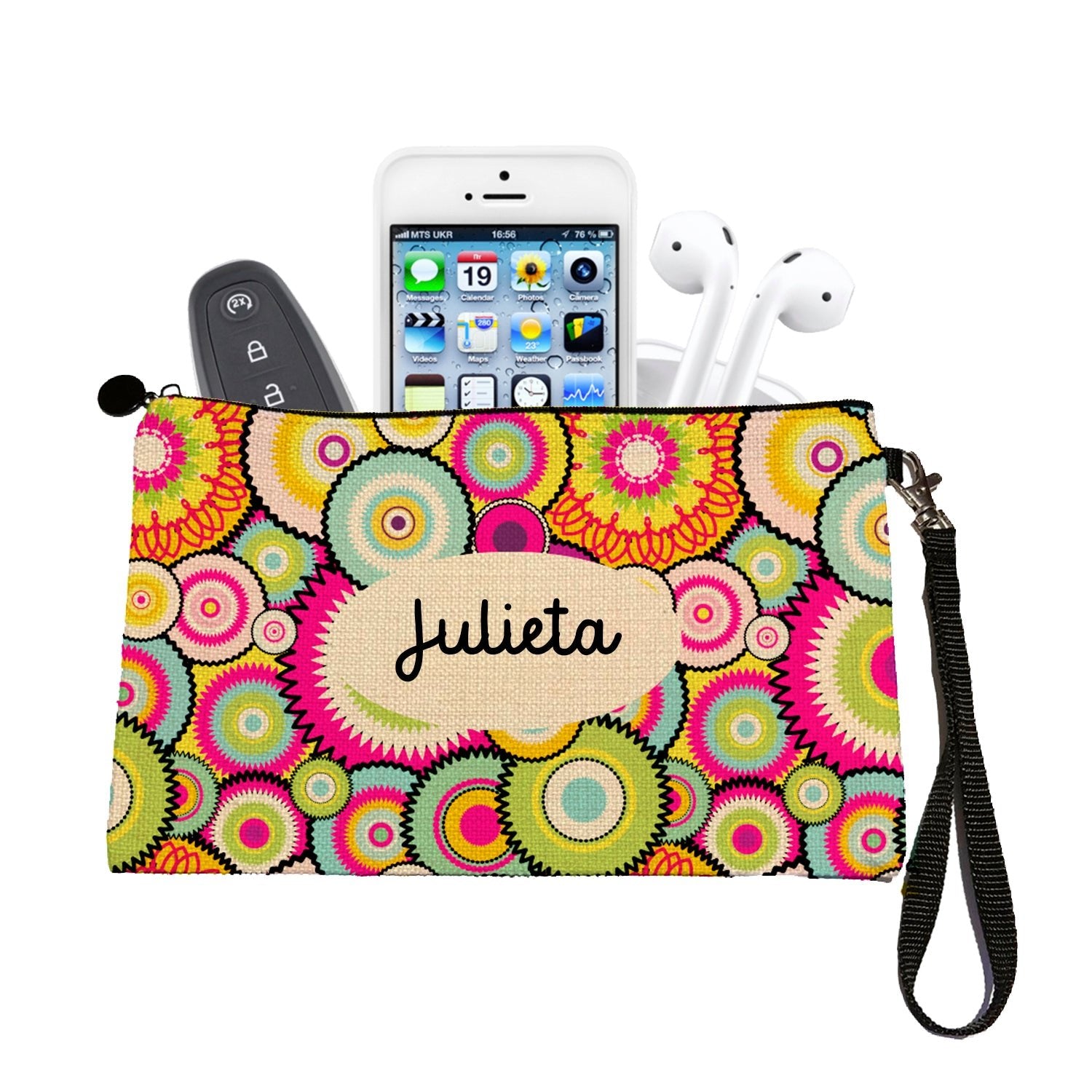 Estuche + Lanyard diseño: Psicodélico - Marca2