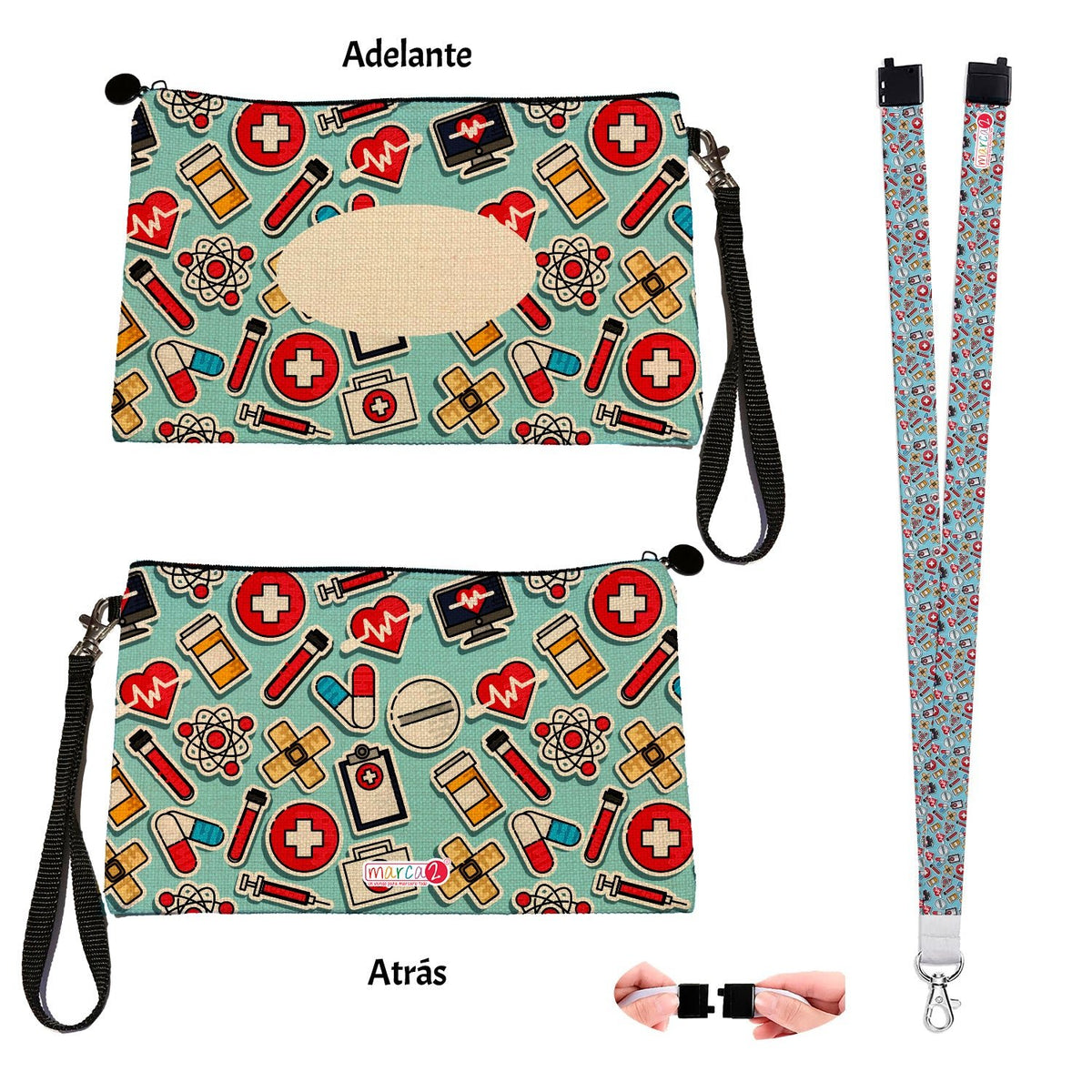 Estuche + Lanyard diseño: Remedios - Marca2