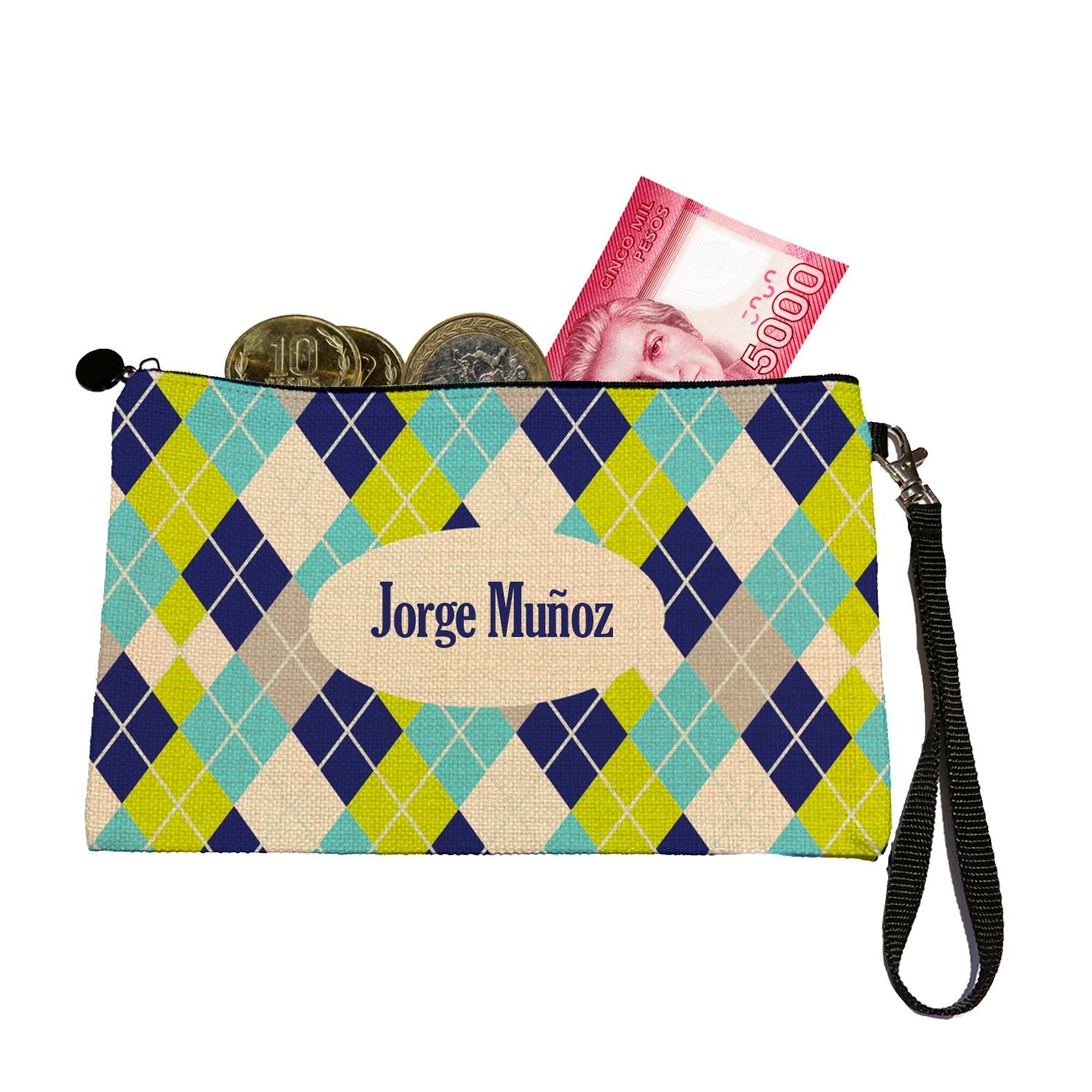 Estuche + Lanyard diseño: Rombos - Marca2