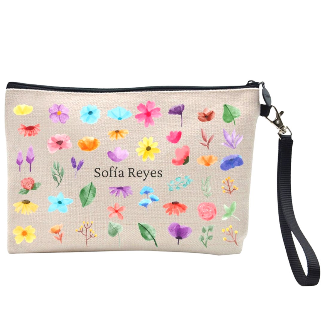 Estuche personalizado: Flores acuarela - Marca2