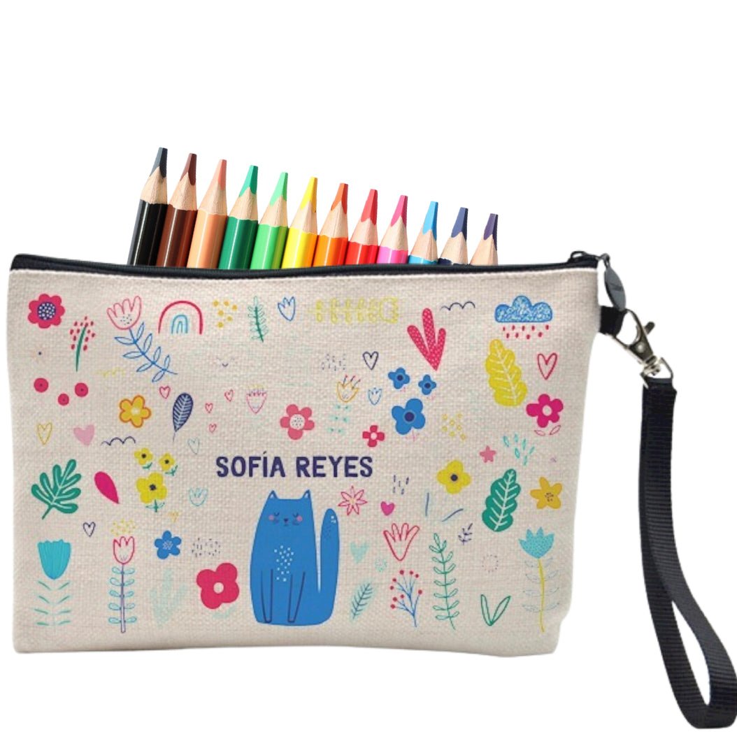 Estuche personalizado: Gato Azul - Marca2