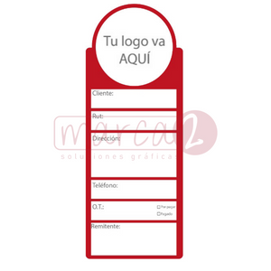 Sticker para completar información de envío  de tus paquetes, los cuales podrás completar a mano con la información de tu cliente y además podrás poner tu logo. Envios más profesionales  y bien presentados con Marca2.   Envíos a todo Chile Medida: 6,5 cm x 17 cm .