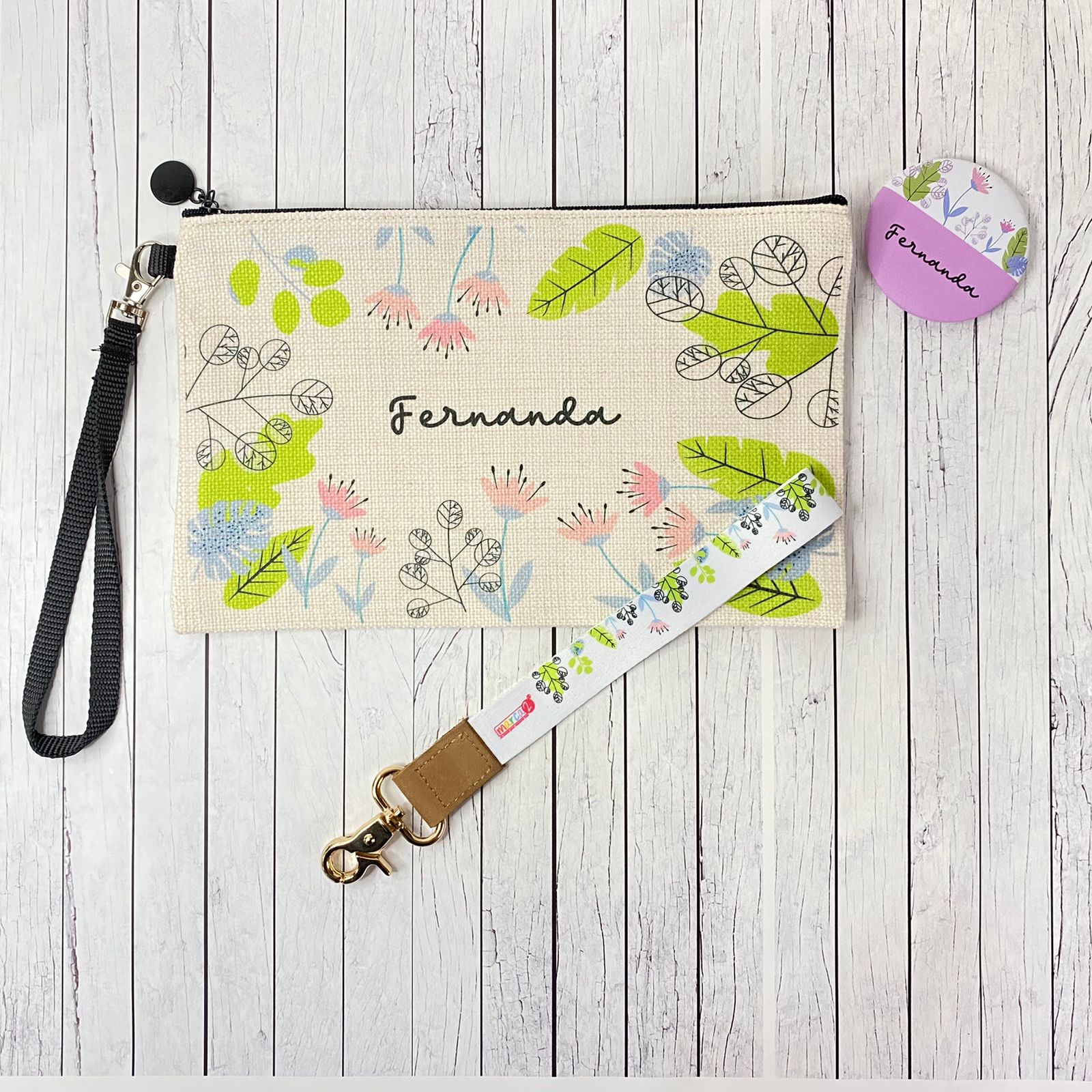 PERSONALIZADO: Kit Mujer Chic : Diseño Flores - Marca2