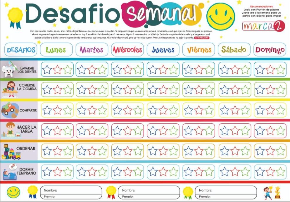 Pizarra imantada: Desafío Semanal - Marca2