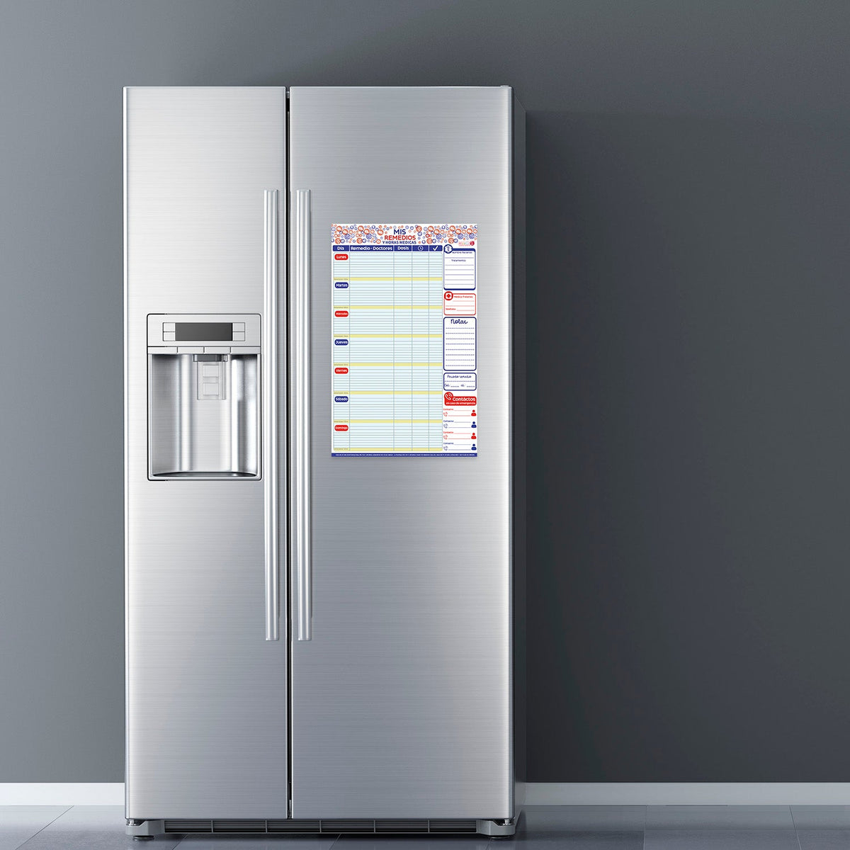 Pizarra Imantada: Mis Remedios y Horas Médicas: Adulto Mayor - Niños - Adultos - Marca2