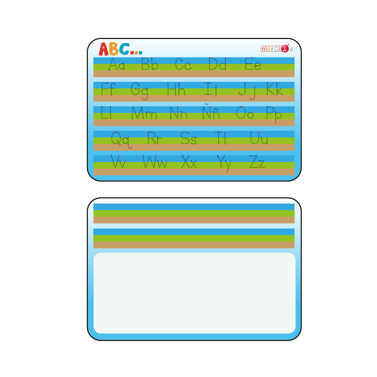 Pizarra para comenzar la lectoescritura infantil - Marca2