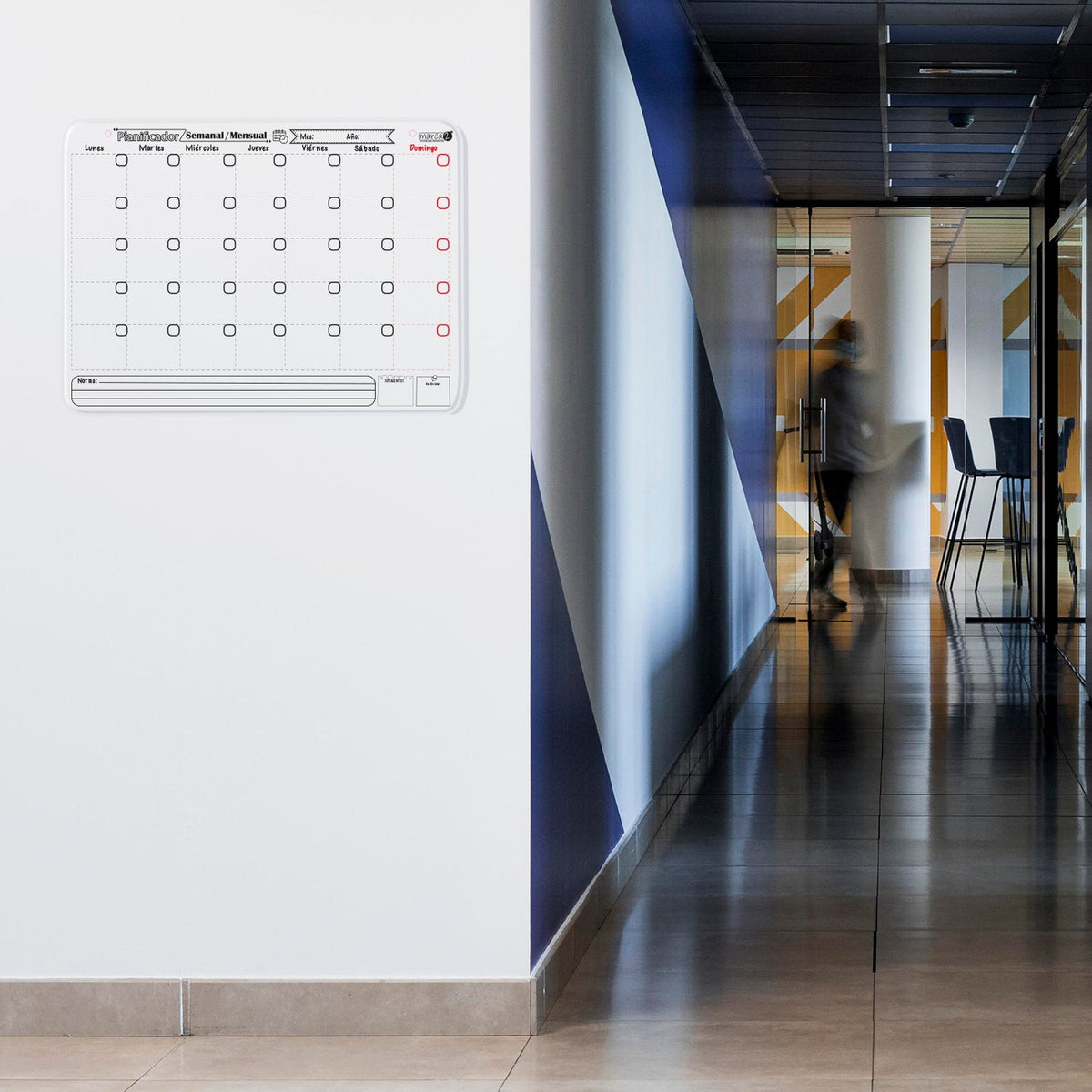 Planificador Pizarra Acrílica: Semanal - Mensual - Marca2.  70 CM X 40 CM.  Ideal para usar en la casa o en el trabajo / oficina.  Muy práctica para organizar la semana o el mes y ver todo para que nada se te olvide. Marca2, desde el 2011 con las mejores soluciones. Envíos a todo Chile. 