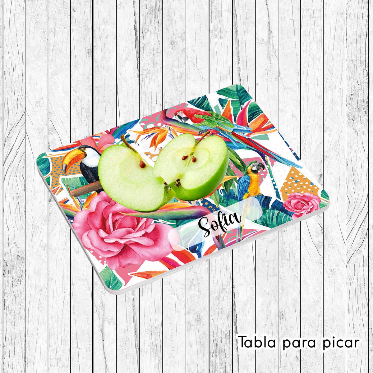 Set de Regalo personalizado: Cocinera: Diseño Tropical - Marca2