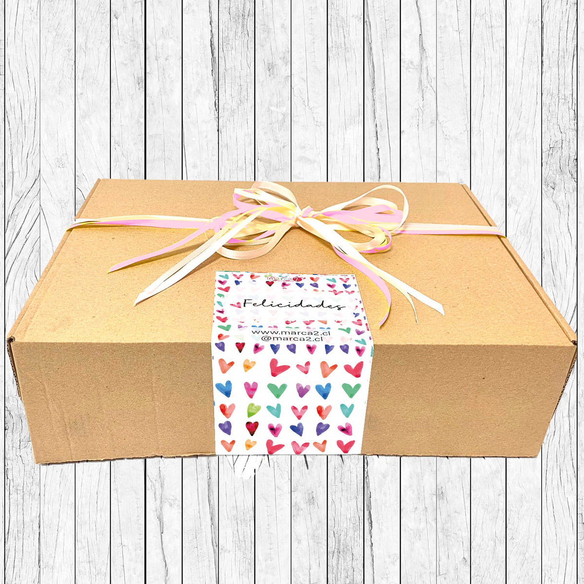 Set de Regalo personalizado: Oficina: Diseño Corazones - Marca2