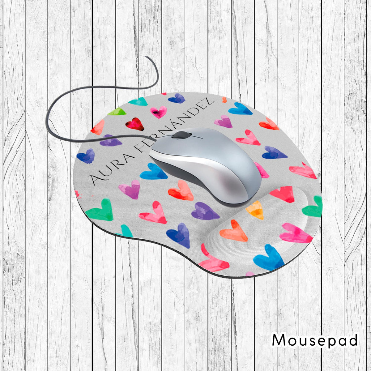 Set de Regalo personalizado: Oficina: Diseño Corazones - Marca2