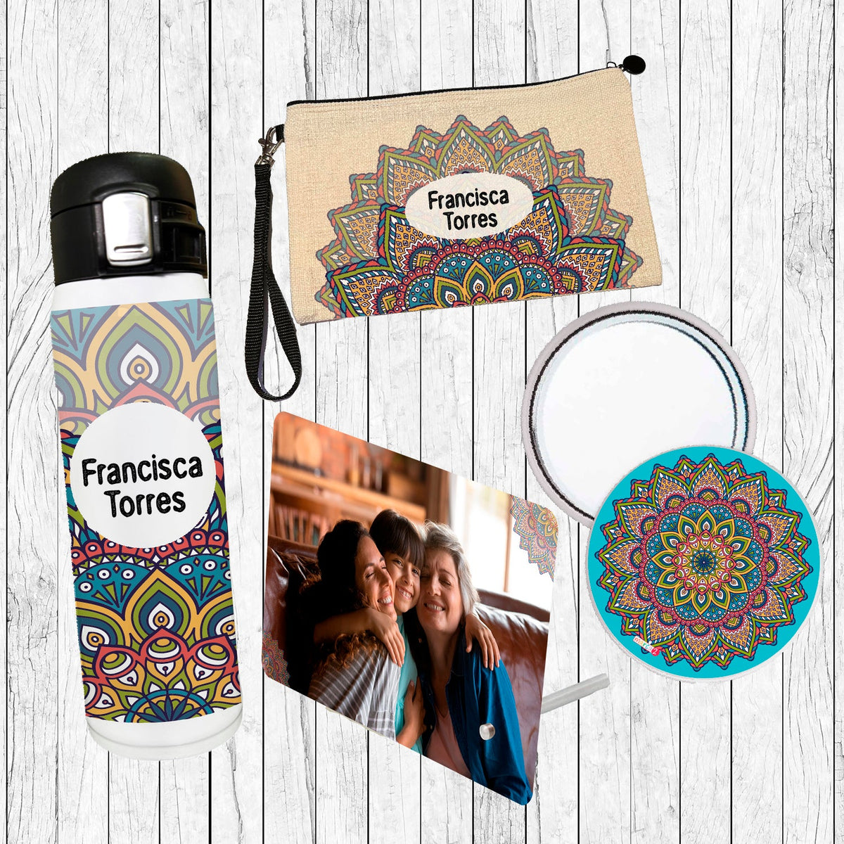 Set Regalo personalizado : Diseño Mandalas - Marca2
