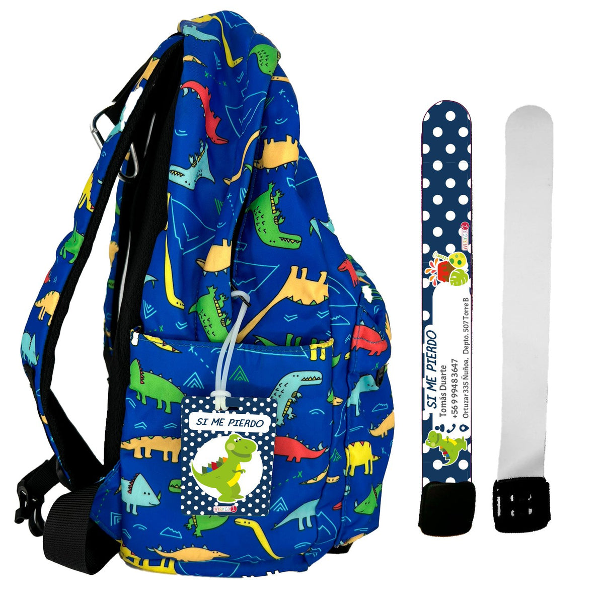 Set si me pierdo: Credencial y pulsera con datos - Marca2