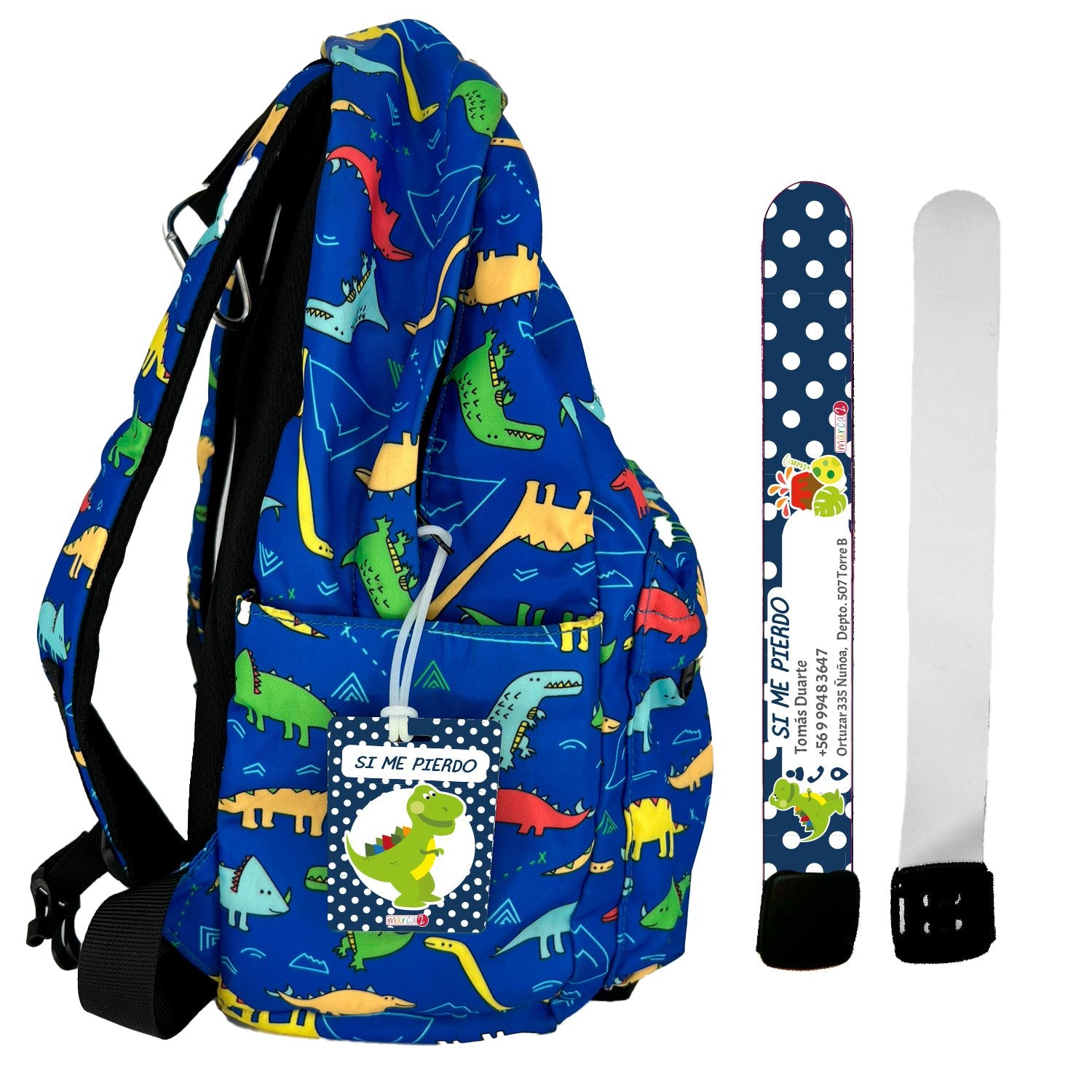 Set si me pierdo: Credencial y pulsera con datos - Marca2