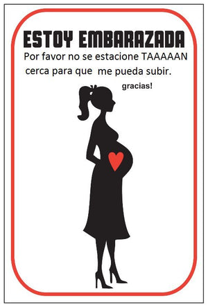 Sticker auto: Embarazada, dejame espacio para subirme - Marca2