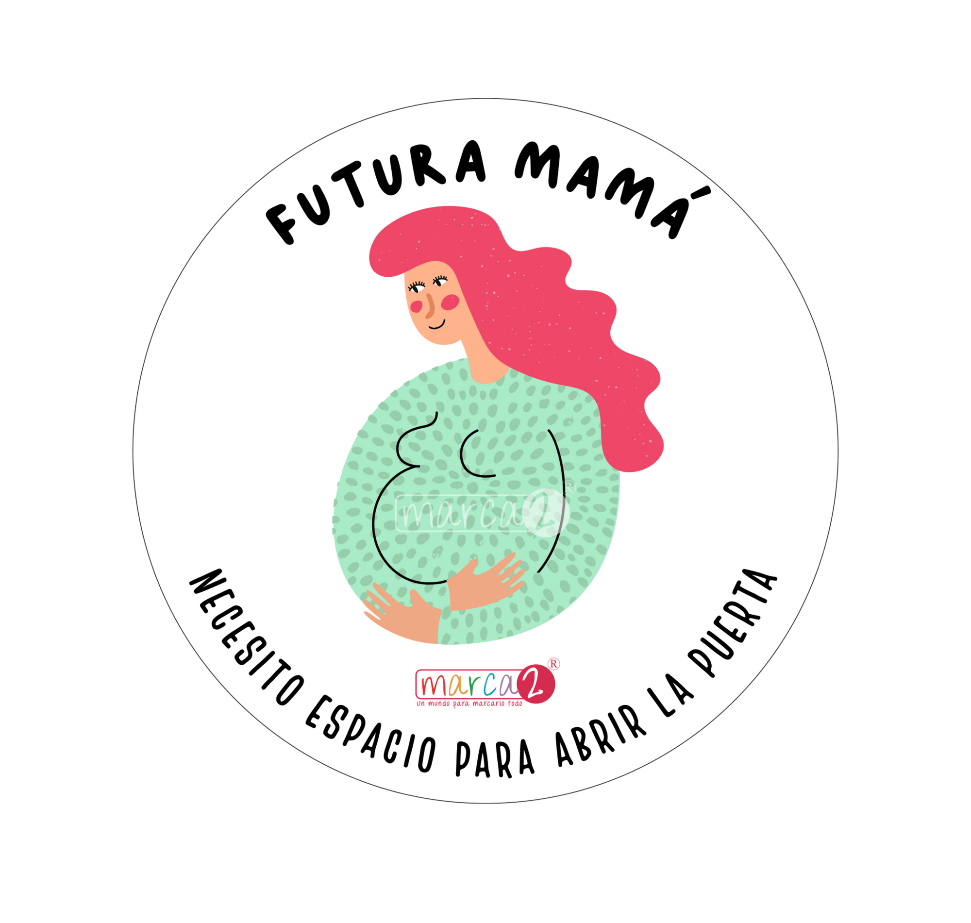 Sticker auto : Futura mamá - Marca2