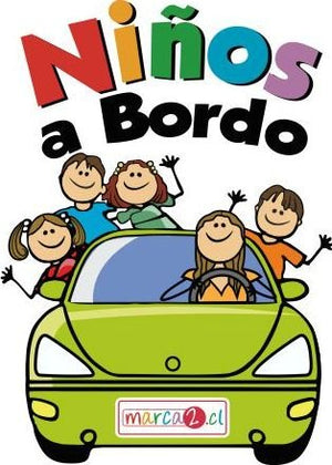 Sticker auto : Niños a bordo - Marca2