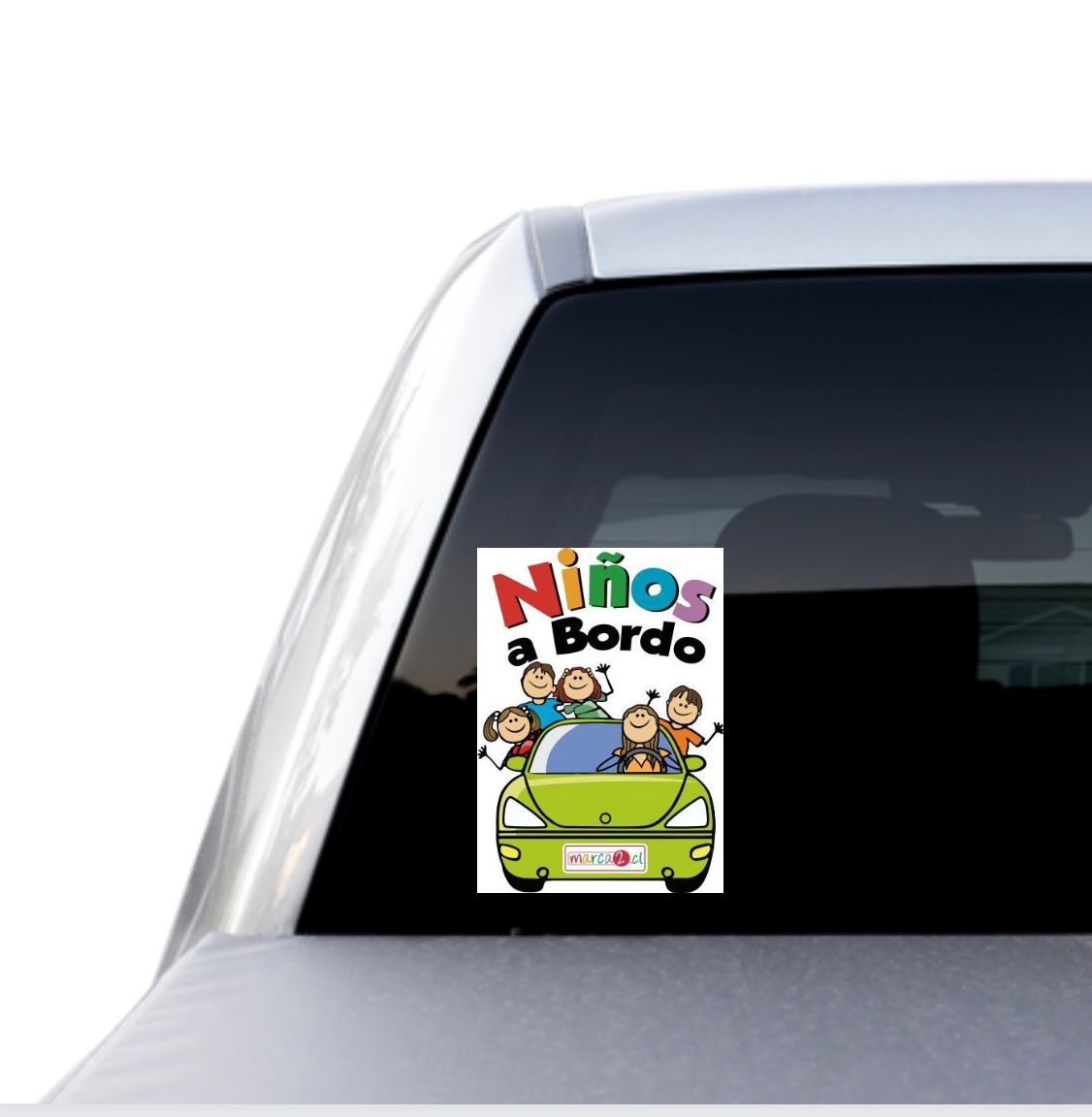 Sticker auto : Niños a bordo - Marca2