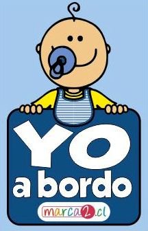 Sticker auto : Yo a bordo celeste - Marca2
