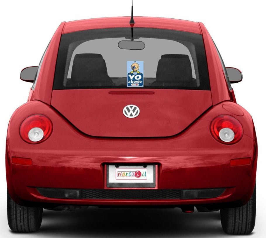 Sticker auto : Yo a bordo celeste - Marca2