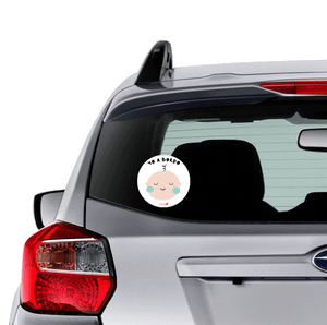 Sticker auto : Yo a bordo celeste . Nueva versión - Marca2
