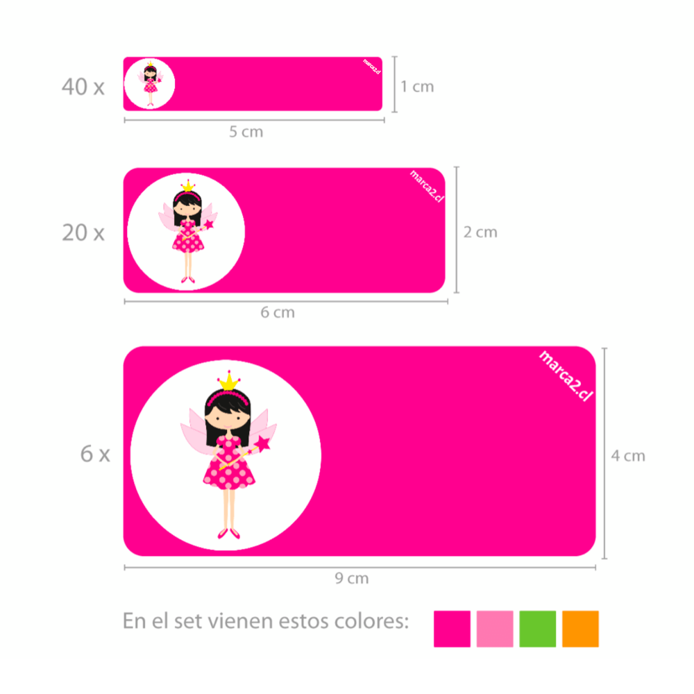 Stickers de 3 tamaños: Infantil / Para rellenar / No personalizados - Marca2