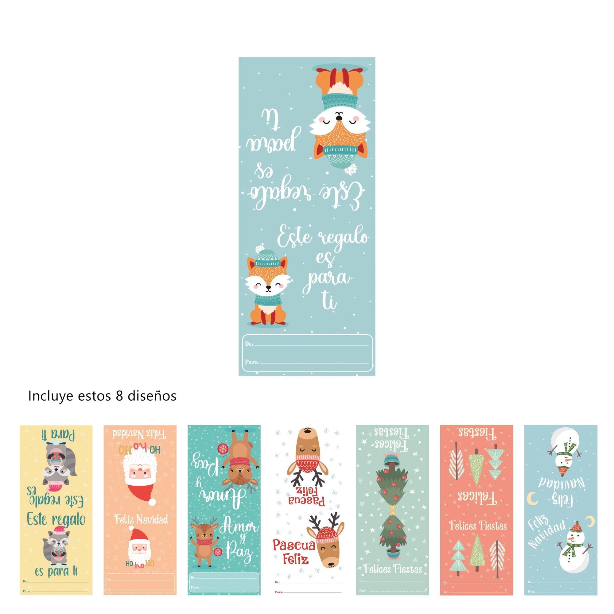 Stickers Navideños Personalizados para bolsas: Nórdico - Marca2