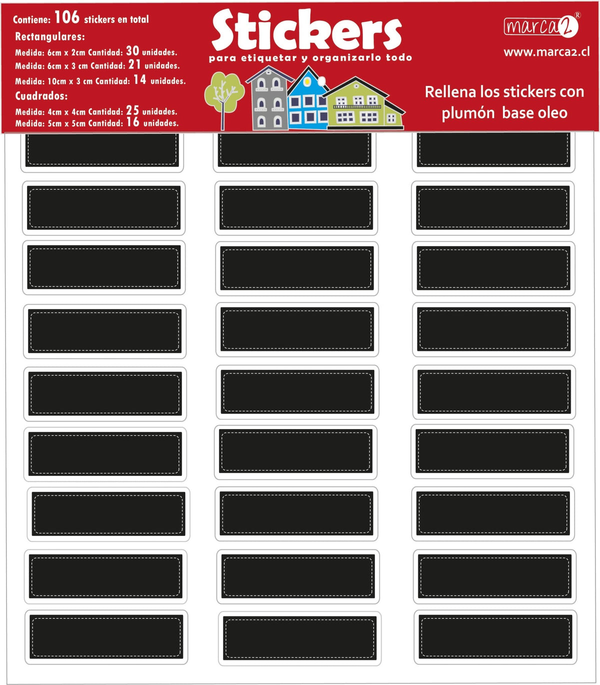Stickers para escribir / 106 unidades - Marca2