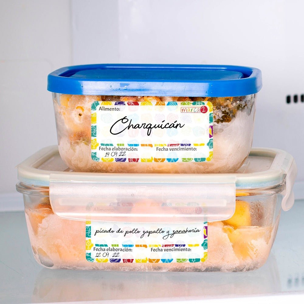 Stickers para identificar compotas y comidas infantiles. - Marca2