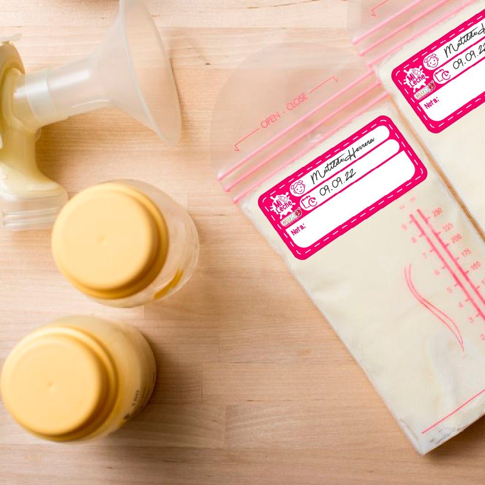 Stickers para identificar la leche materna en el freezer: Mi Leche - Marca2