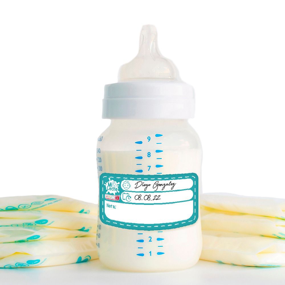 Stickers para identificar la leche materna en el freezer: Mi Leche - Marca2