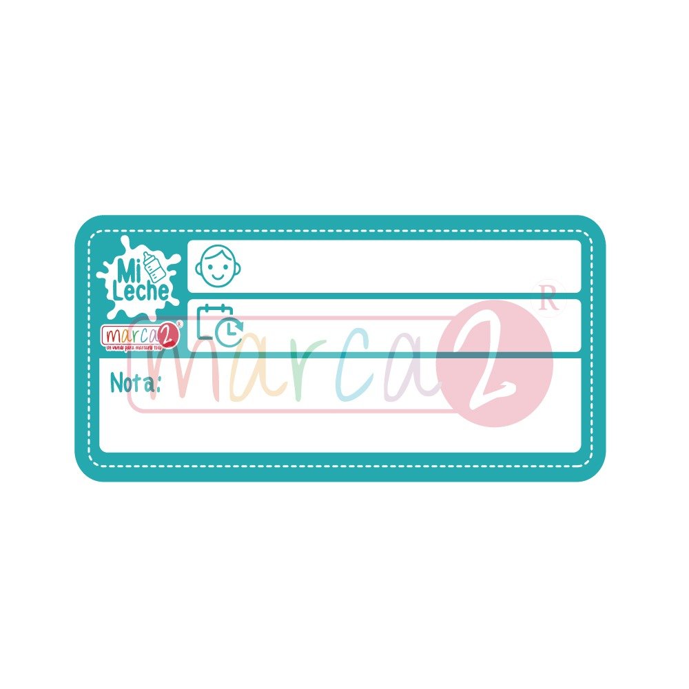 Stickers para identificar la leche materna en el freezer: Mi Leche - Marca2