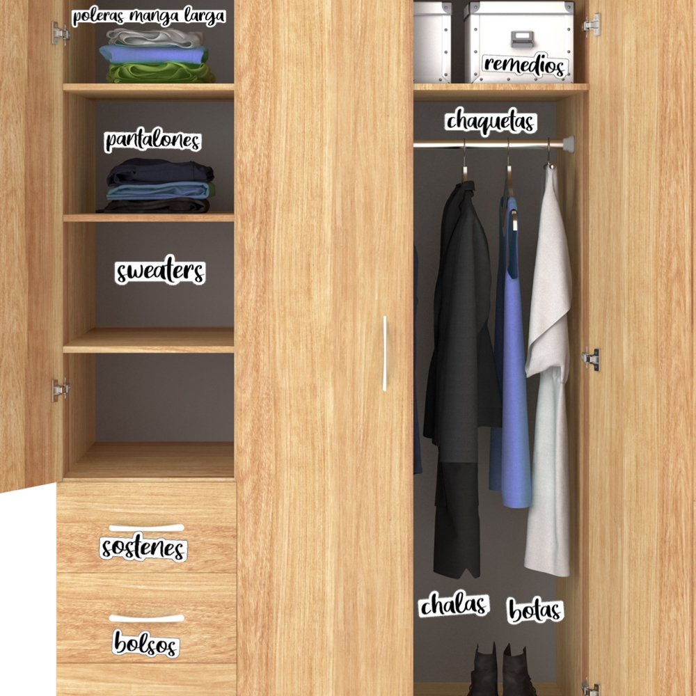 Stickers para organizar CLOSET DE MUJERES - Marca2