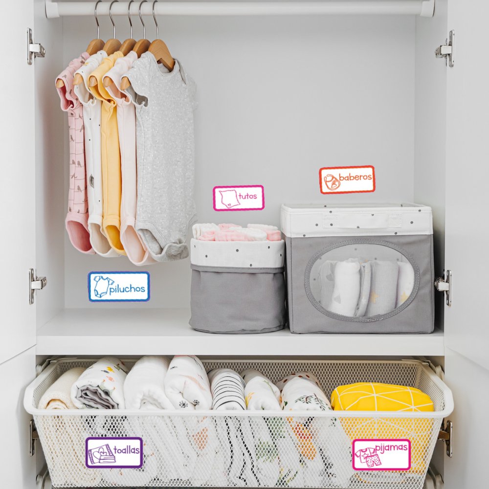 Stickers para organizar CLOSET DE NIÑAS - Marca2
