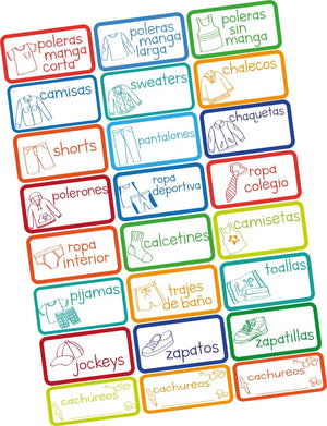 Stickers para organizar CLOSET DE NIÑOS - Marca2