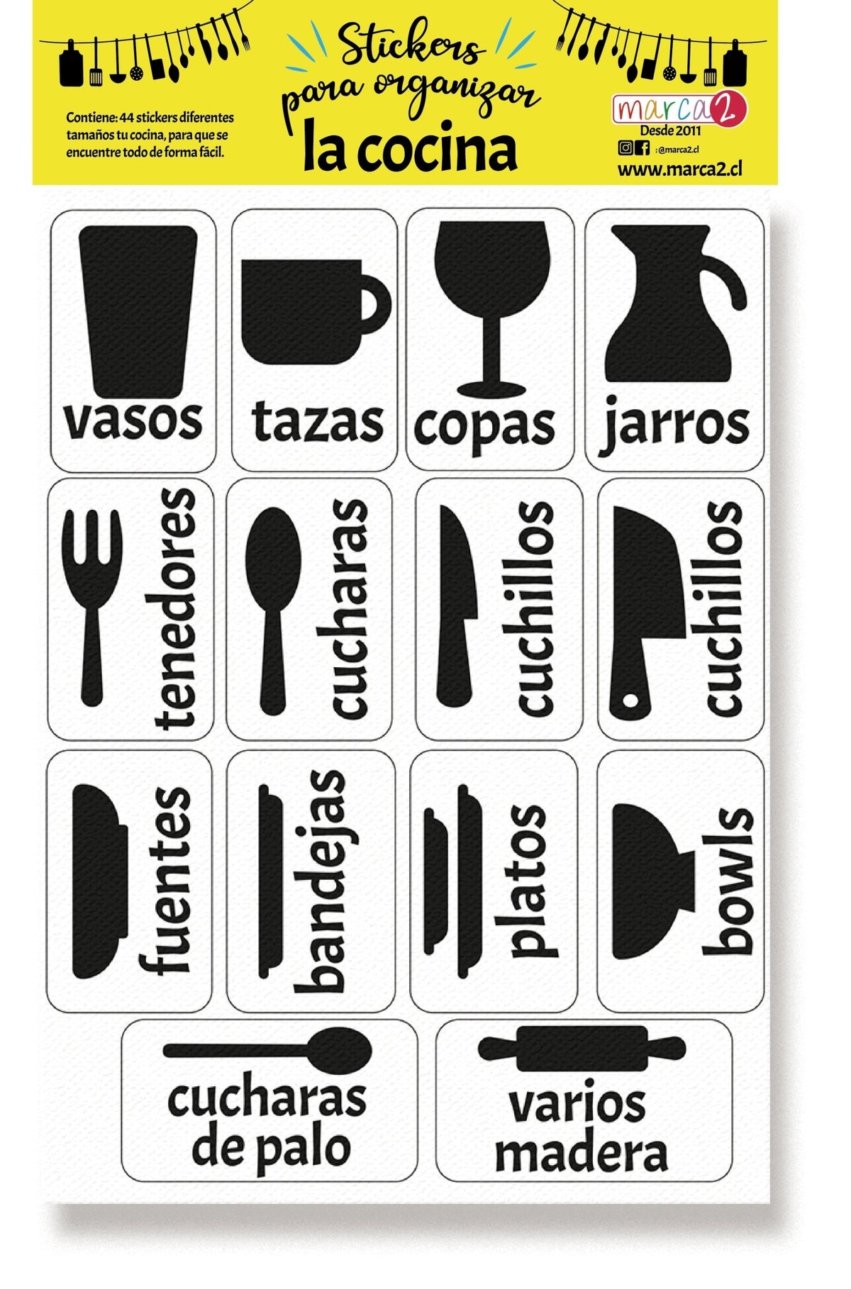 Stickers para organizar la COCINA - Marca2