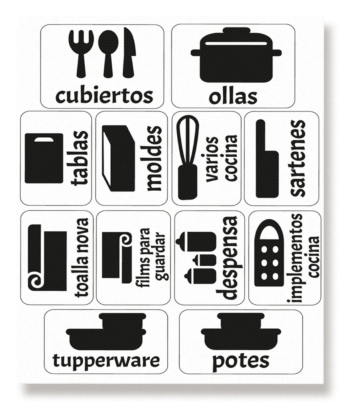 Stickers para organizar la COCINA - Marca2