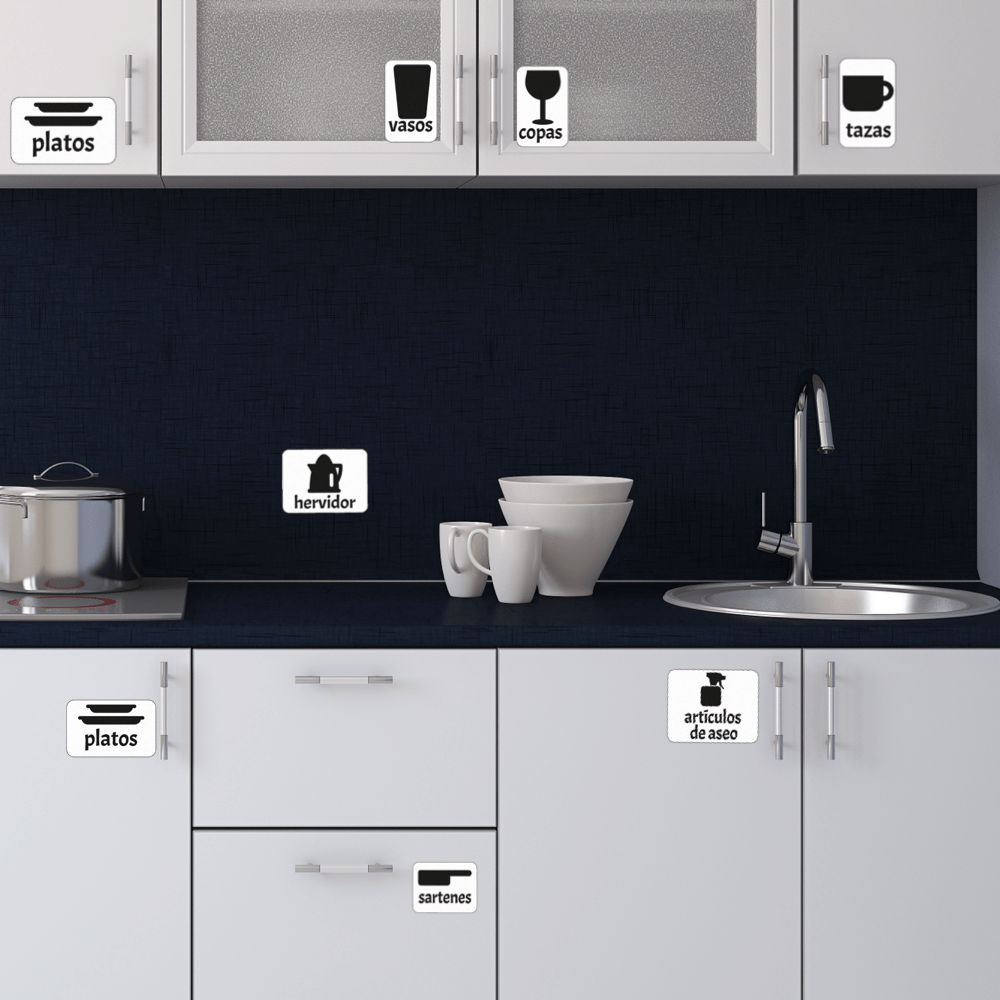Stickers para organizar la COCINA - Marca2